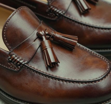 Alden tassel loafers, classic leather dress shoes.